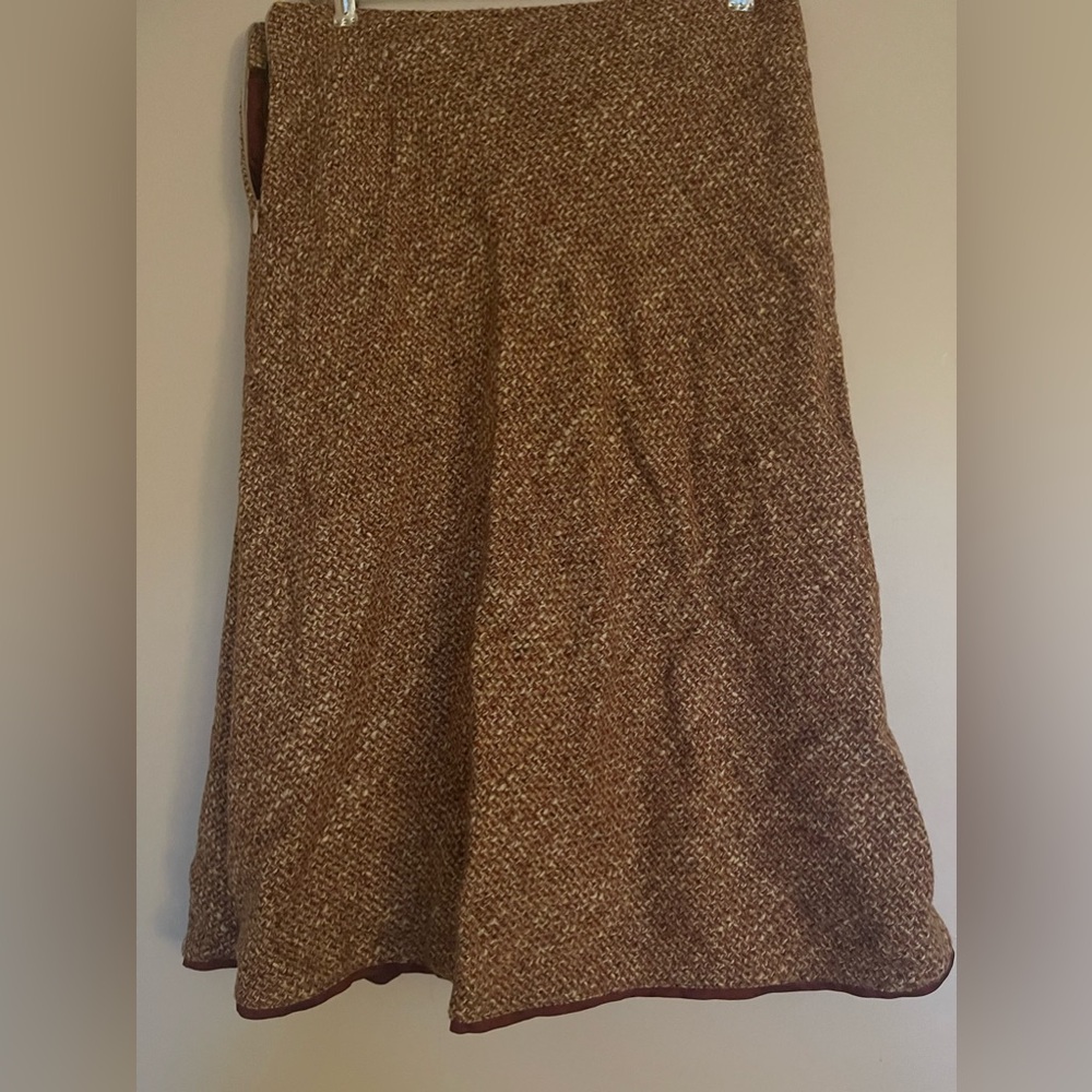 EUC Vintage Wine/Camel “tweed” Skirt Sz.8 by Philippe Adec